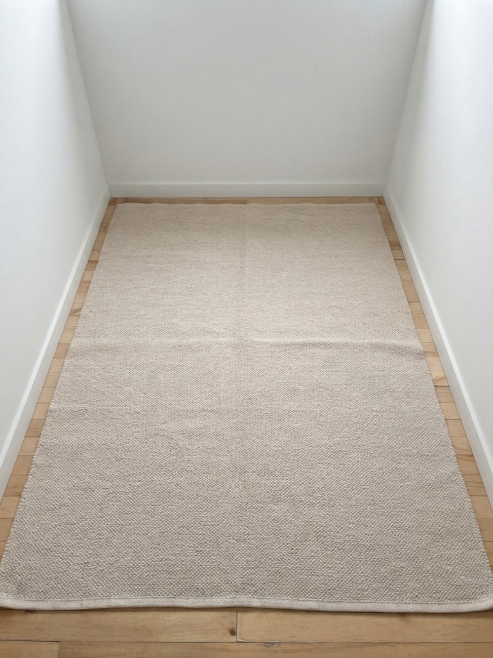 Simons Home Cotton Cream Neutral 59”x42” Minimalist Rug